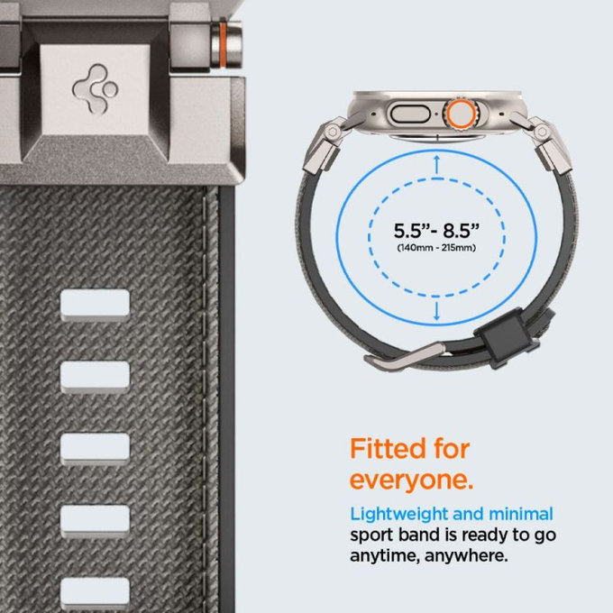 Spigen - Remen Durapro Armor za Apple Watch (42, 44, 45, 49mm), siva