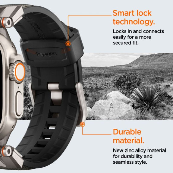 Spigen - Remen Durapro Armor za Apple Watch (42, 44, 45, 49mm), siva