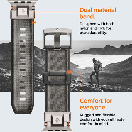 Spigen - Remen Durapro Armor za Apple Watch (42, 44, 45, 49mm), siva