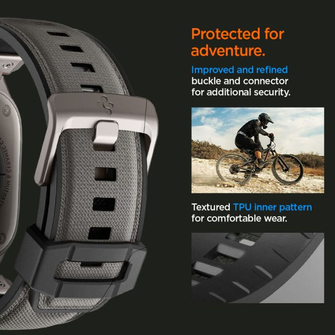 Spigen - Remen Durapro Armor za Apple Watch (42, 44, 45, 49mm), siva