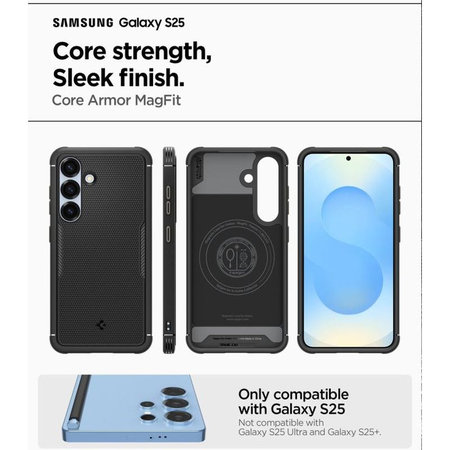 Spigen - Maska Core Armor s MagSafe za Samsung Galaxy S25, Matte Black
