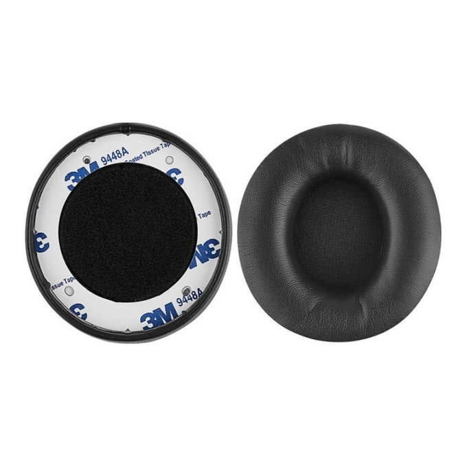 Zamjenski jastučići za uši za Beats Solo Pro, Wireless, Memorijska pjena + PU Koža, Crne, 1 Par