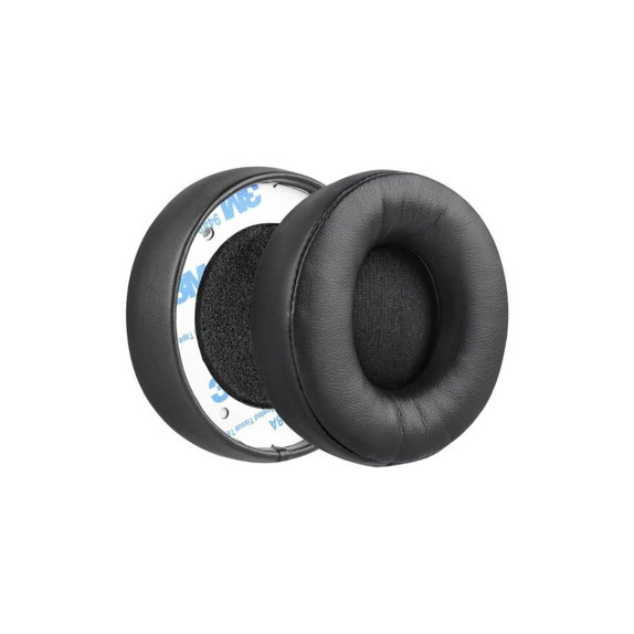 Zamjenski jastučići za uši za Beats Solo Pro, Wireless, Memorijska pjena + PU Koža, Crne, 1 Par