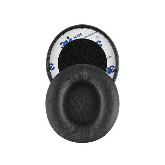 Zamjenski jastučići za uši za Beats Solo Pro, Wireless, Memorijska pjena + PU Koža, Crne, 1 Par