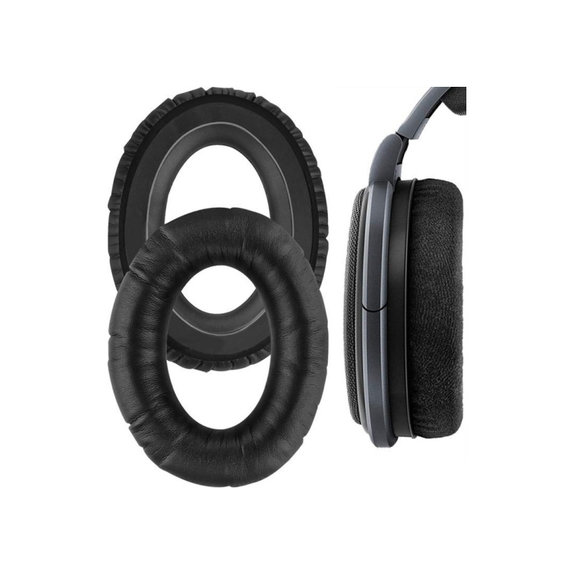 Zamjenski jastučići za uši za Sennheiser HD650, Memorijska pjena + PU Koža, Crne, 1 Par