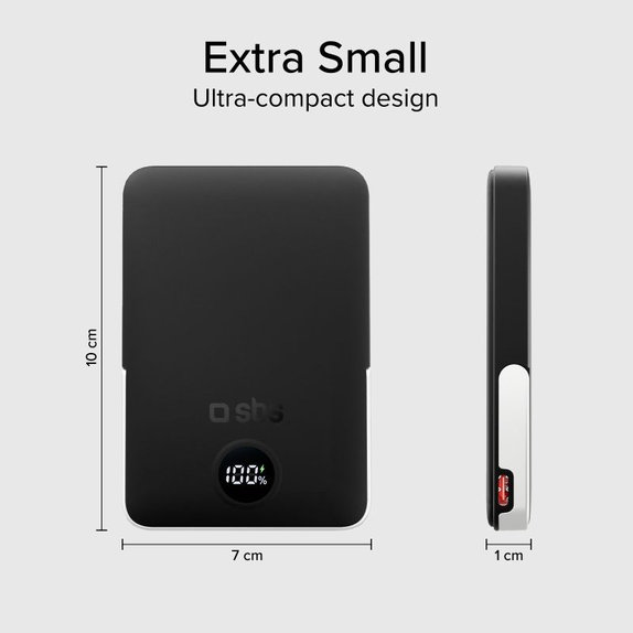 SBS - PowerBank 5000mAh, 20W, Power Delivery, Mag Stand, crna