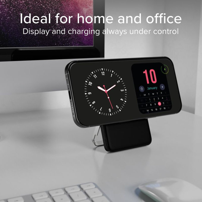 SBS - PowerBank 5000mAh, 20W, Power Delivery, Mag Stand, crna