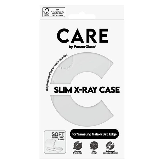 Maska X-Ray za Samsung Galaxy S25 Edge, Prozirna, PanzerGlass