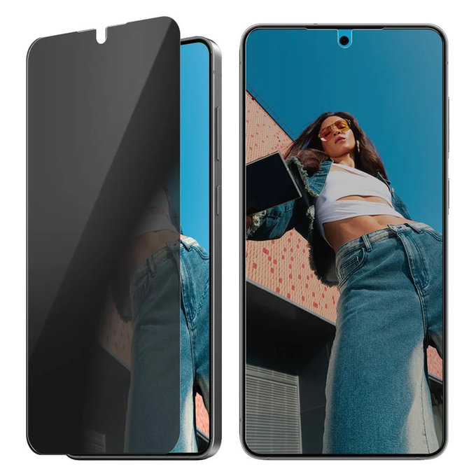 Kaljeno staklo UWF Privacy s aplikatorom za Samsung Galaxy S25 Edge, Prozirna, PanzerGlass
