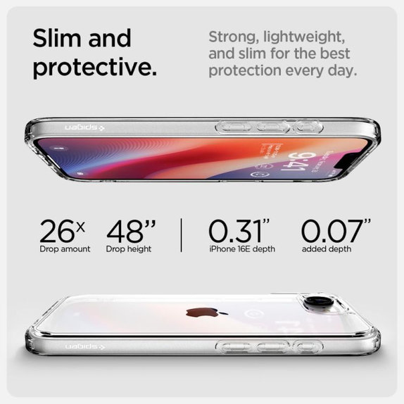 Spigen - Maska Ultra Hybrid za iPhone 16e, crystal clear