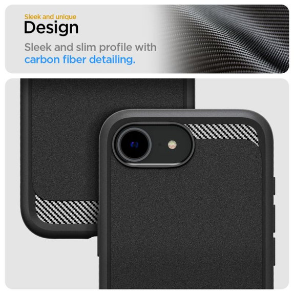 Spigen - Maska Rugged Armor s MagSafe za iPhone 16e, Matte Black
