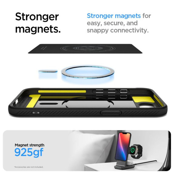Spigen - Maska Rugged Armor s MagSafe za iPhone 16e, Matte Black