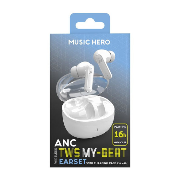 Music Hero - Bežične slušalice TWS MY-BEAT, bijela