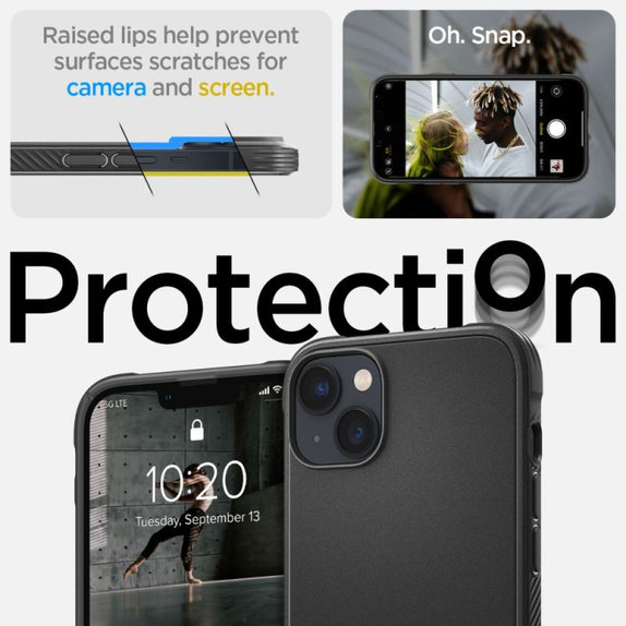 Spigen - Maska Rugged Armor s MagSafe za iPhone 14, Matte Black