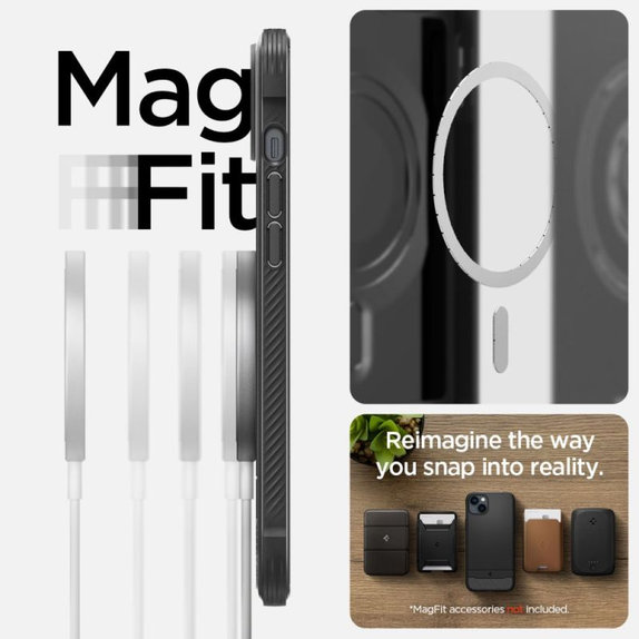 Spigen - Maska Rugged Armor s MagSafe za iPhone 14, Matte Black
