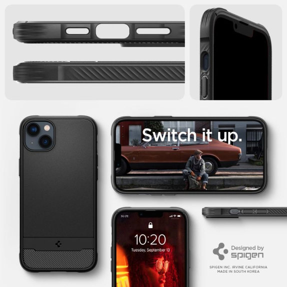 Spigen - Maska Rugged Armor s MagSafe za iPhone 14, Matte Black
