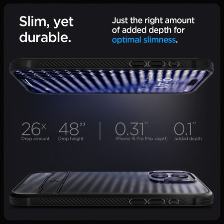 Spigen - Maska Rugged Armor s MagSafe za iPhone 15 Pro Max, Matte Black