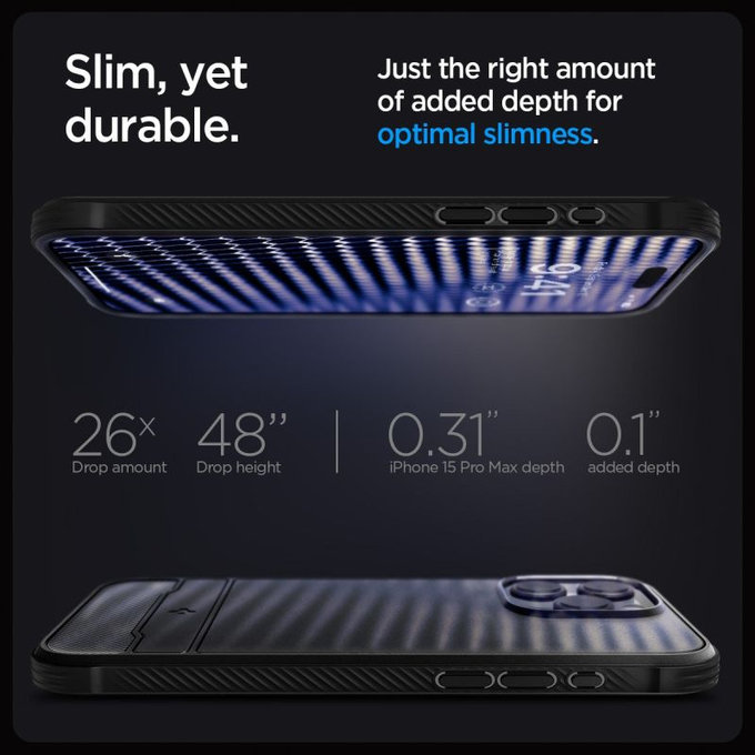 Spigen - Maska Rugged Armor s MagSafe za iPhone 15 Pro Max, Matte Black