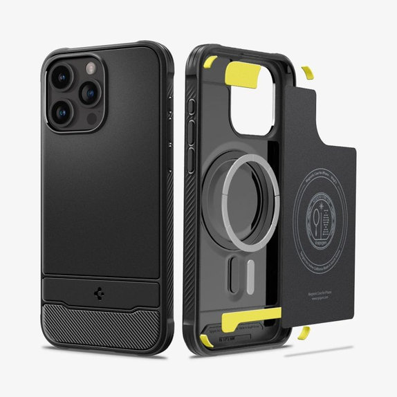 Spigen - Maska Rugged Armor s MagSafe za iPhone 15 Pro, Matte Black