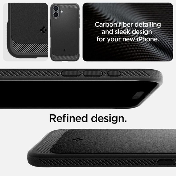 Spigen - Maska Rugged Armor s MagSafe za iPhone 16, Matte Black
