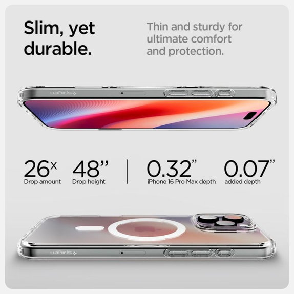 Spigen - Maska Ultra Hybrid "T" s MagSafe za iPhone 16 Pro Max, bijela