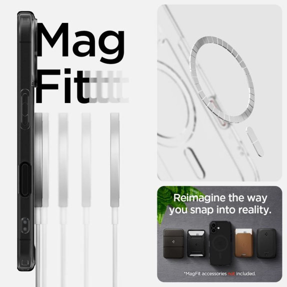 Spigen - Maska Ultra Hybrid "T" s MagSafe za iPhone 16, Frost Black
