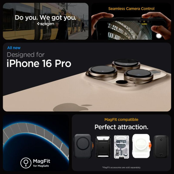 Spigen - Maska Liquid Air "T" s MagSafe za iPhone 16 Pro, Matte Black