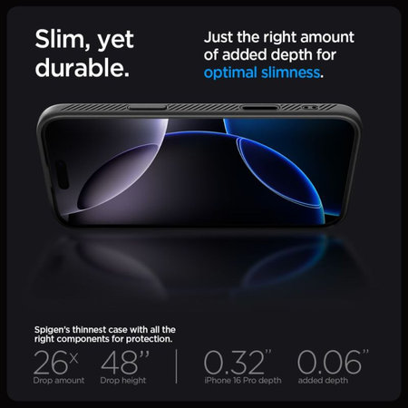 Spigen - Maska Liquid Air "T" s MagSafe za iPhone 16 Pro, Matte Black