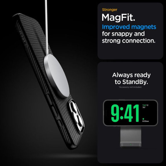 Spigen - Maska Liquid Air "T" s MagSafe za iPhone 16 Pro, Matte Black