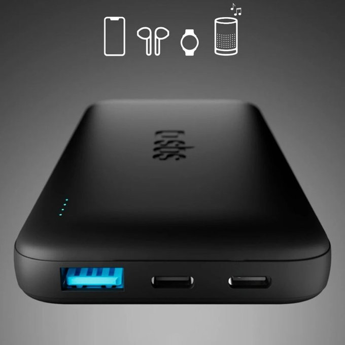 SBS - PowerBank 10000mAh, 10W, Infinity, LiFePO4, USB-C/USB-A, crna