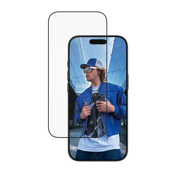 UWF kaljeno staklo s aplikatorom za iPhone 17/16 Pro, Crna, PanzerGlass