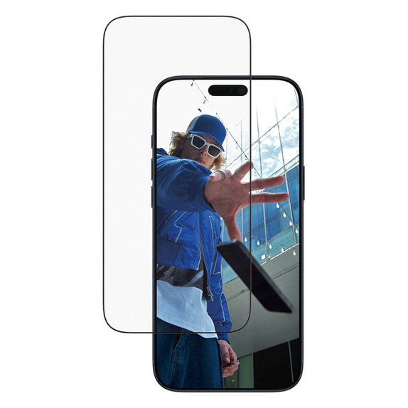UWF kaljeno staklo s aplikatorom za iPhone 17 Pro Max, Crna, PanzerGlass