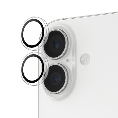 PanzerGlass - Zaštitni poklopac za objektiv kamere Hoops za iPhone 16, 16 Plus, 17, prozirna