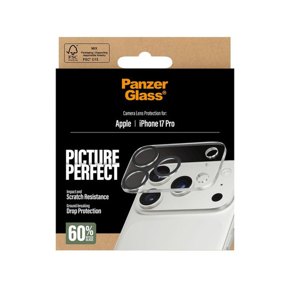 PanzerGlass - Zaštita objektiva PicturePerfect za iPhone 17 Pro, prozirna