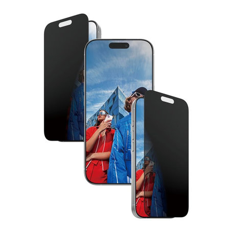 PanzerGlass - UWF 2-Way Privacy kaljeno staklo s aplikatorom za iPhone 17/16 Pro, crna