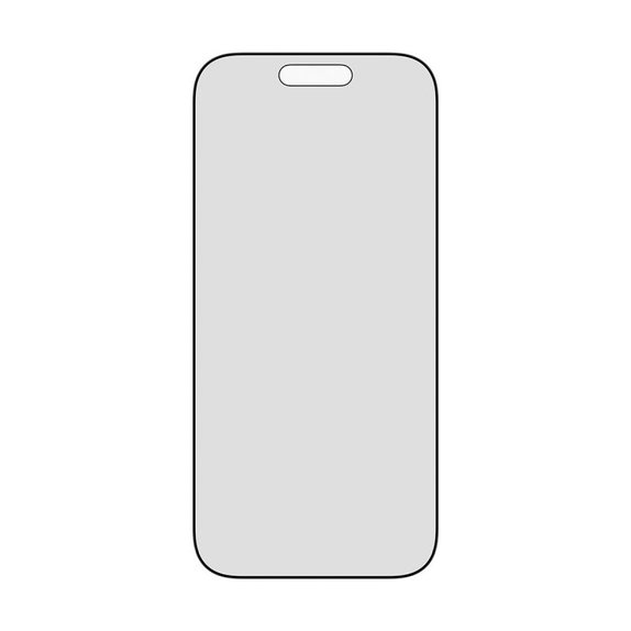 UWF 2-Way Privacy kaljeno staklo s Fastfit za iPhone 17/16 Pro, Crna, PanzerGlass