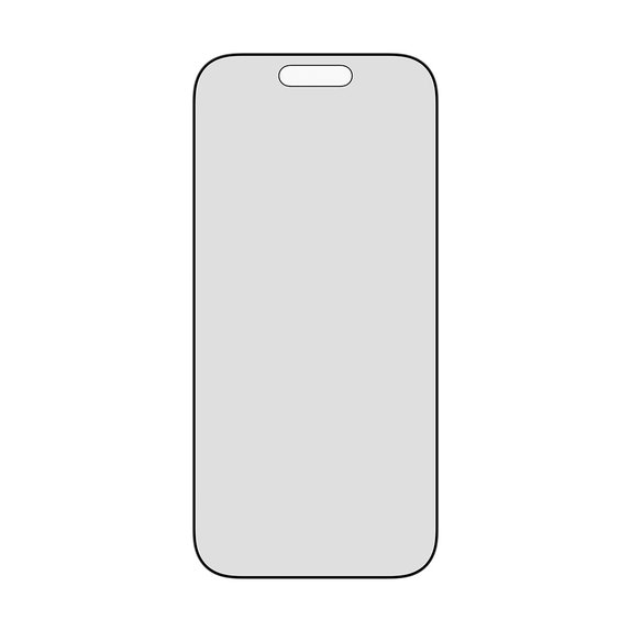 UWF 2-Way Privacy kaljeno staklo s Fastfit za iPhone 17/16 Pro, Crna, PanzerGlass