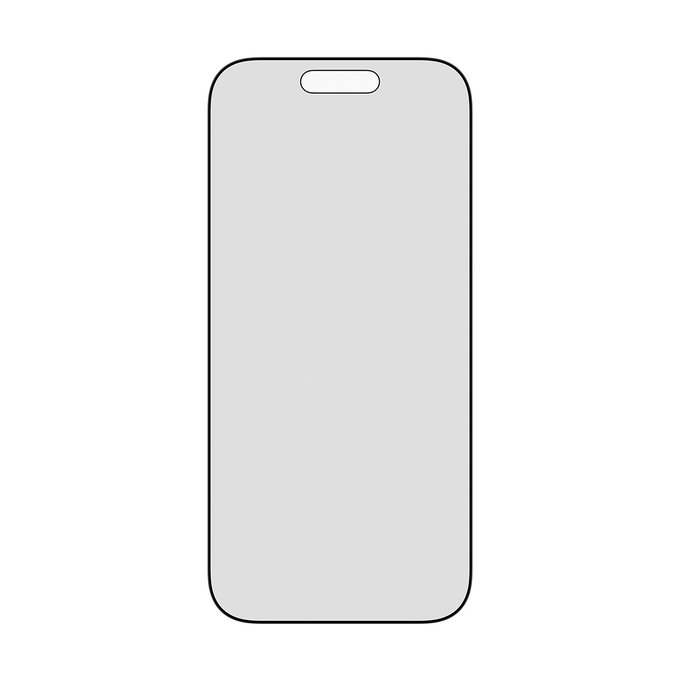 UWF 2-Way Privacy kaljeno staklo s Fastfit za iPhone 17/16 Pro, Crna, PanzerGlass