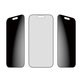 UWF 2-Way Privacy kaljeno staklo s Fastfit za iPhone 17/16 Pro, Crna, PanzerGlass