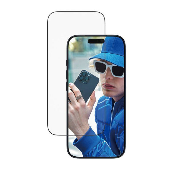 UWF kaljeno staklo s aplikatorom za iPhone 17 Pro, Crna, PanzerGlass