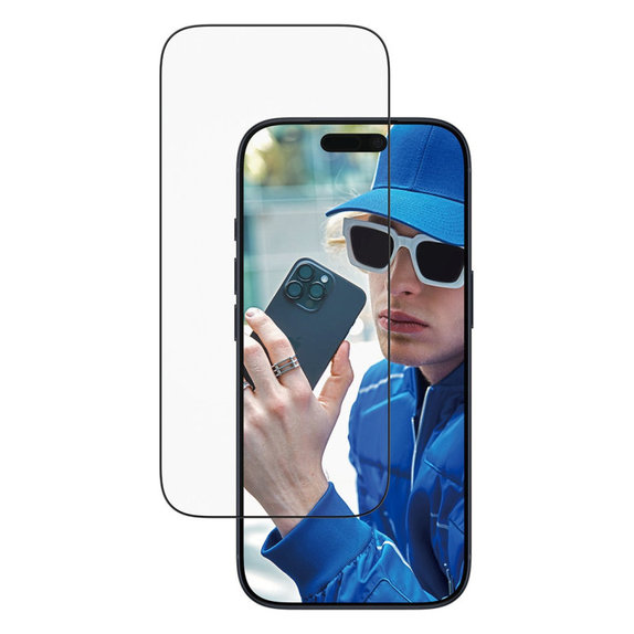 UWF kaljeno staklo s aplikatorom za iPhone 17 Pro, Crna, PanzerGlass