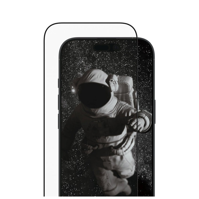 UWF Ceramic II kaljeno staklo s Fastfit za iPhone 17/16 Pro, Crna, PanzerGlass