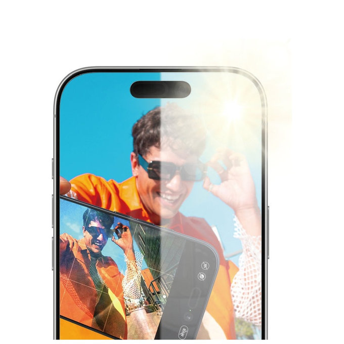 Kaljeno staklo Anti-Reflective s aplikatorom za iPhone 17/16 Pro, Crna, PanzerGlass
