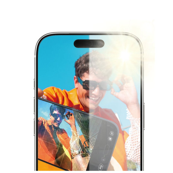 Kaljeno staklo Anti-Reflective s aplikatorom za iPhone 17 Pro, Crna, PanzerGlass