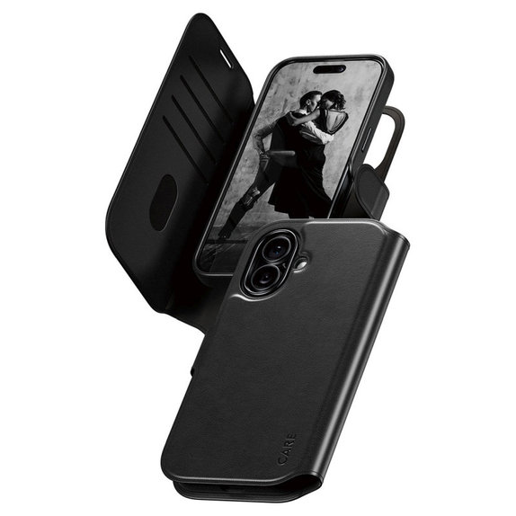 Maska Wallet Tango Two-In-One s MagSafeom za iPhone 17, Crna, CARE