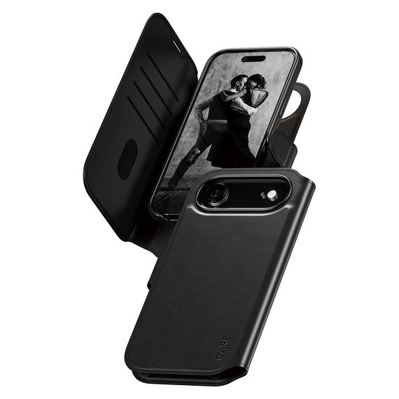 Maska Wallet Tango Two-In-One s MagSAFE by PanzerGlass za iPhone Air, Crna, PanzerGlass
