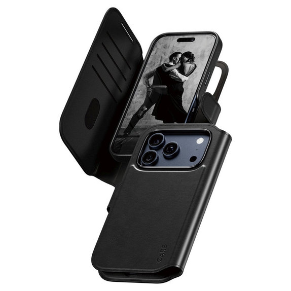 Maska Wallet Tango Two-In-One s MagSafeom za iPhone 17 Pro, Crna, CARE