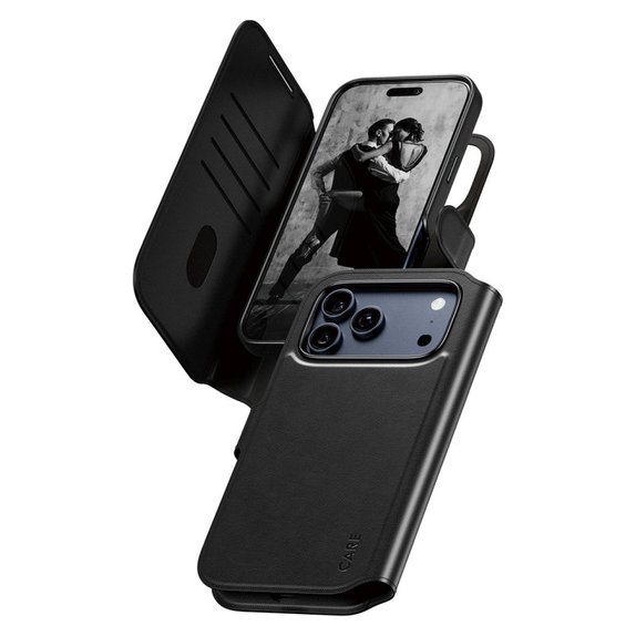 Maska Wallet Tango Two-In-One s MagSafe za iPhone 17 Pro Max, crna, PanzerGlass