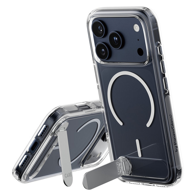 Maska Kickstand za iPhone 17 Pro, Prozirna, PanzerGlass