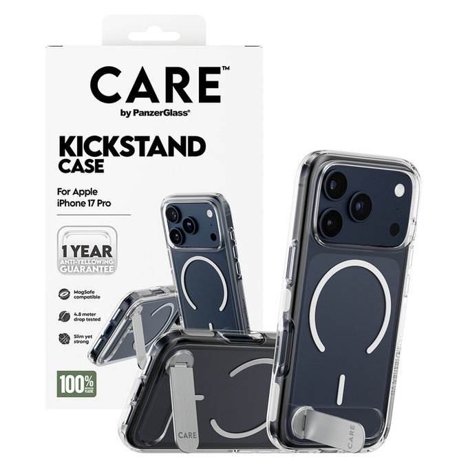 Maska Kickstand za iPhone 17 Pro, Prozirna, PanzerGlass